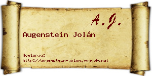 Augenstein Jolán névjegykártya